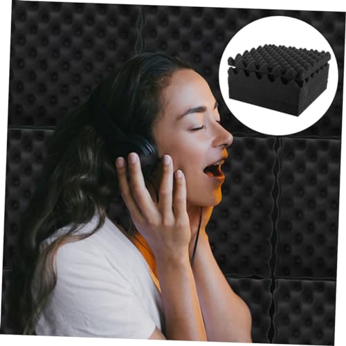 6 piezas Paneles absorbentes de sonido Almohadillas de aislamiento para monitores Estudio Aislamiento acústico para equipo de estudio musical miniatura 3