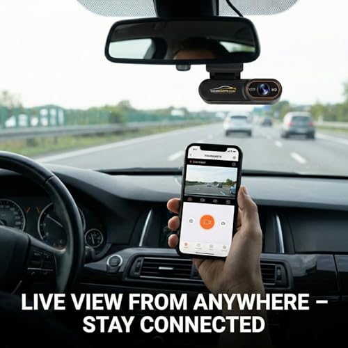 Image of YOURKARTS.COM 4G Pro Dashcam 24 /7 Remote Access, GPS Tracking, App Control, Geo-Fence Alerts, G-Sensor, Full HD DVR Recording, Smart Parking Monitor | Car Accessories 2025 18 Months Warranty