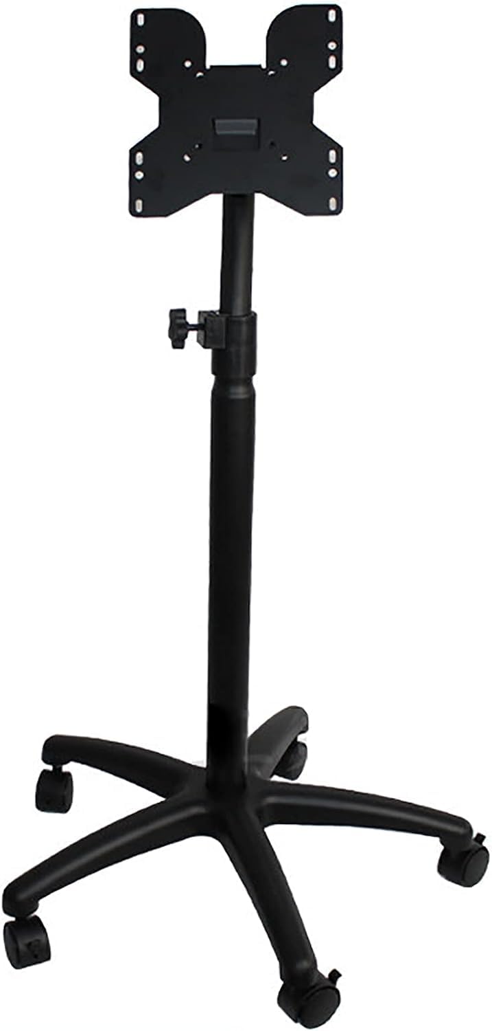OLSKFUH Rolling Tv Stand, Mobile Tv Cart, Mobile Tv Stand, Floor-To-Ceiling Mobile Monitor Cart, Display Rack, Bedroom, Study Room, Living Room, Meeting Room,