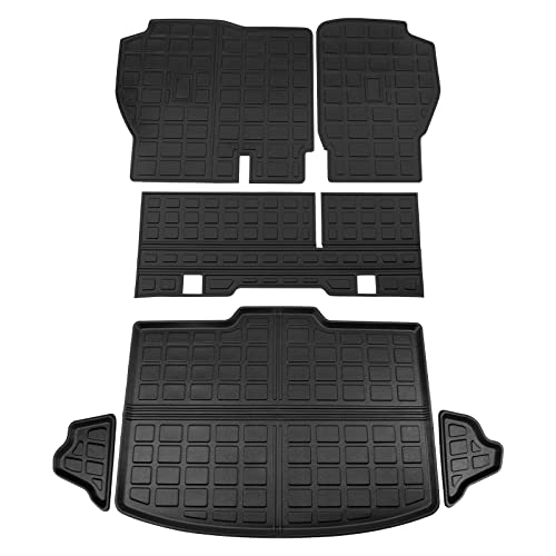 Powoq Fit 2023 Honda Crv Trunk Mat Tpe Cargo Liner Rear Backrest Mat Fit Honda Crv For 2023 Honda Crv Accessories Cargo Tray In Lowest Position(Fit 2023 Fuel Model, Rear Backrest Mats+Rear Trunk Mat) #TOP5