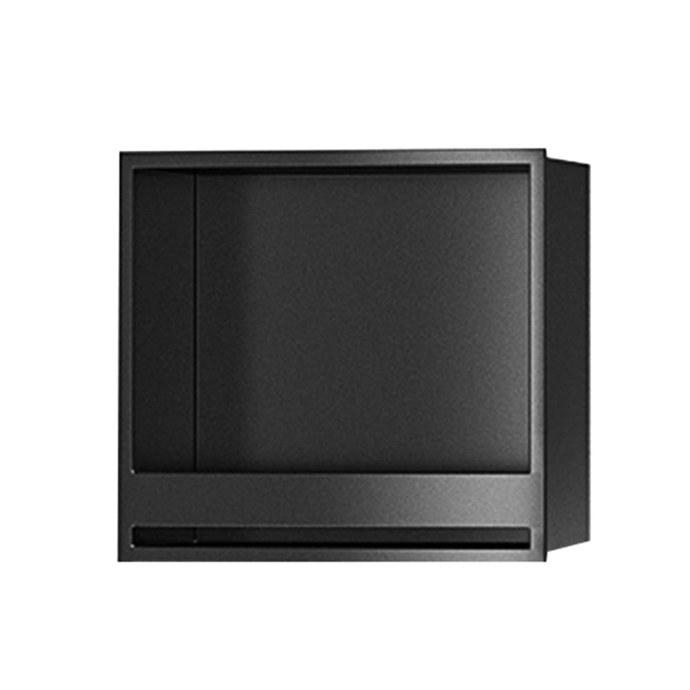 Niche de Douche Inox Noir Mat Étagère Encastrable Élégante et Durable 320x320mm