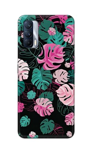 Image of Printed Hard Back Cover for Realme X7 5G Back Cover (Seamless Leaves) -190724(EA)
