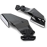 Vilom 専用バイクミラーウイング。折り畳み調整可能で視界と取り回しを確保。車体加工不要で簡単取り付け。スポーティーなデザインが空力性能とスタイルを向上。高視認性ミラーで安全走行をサポート。 (Water transfer printing)