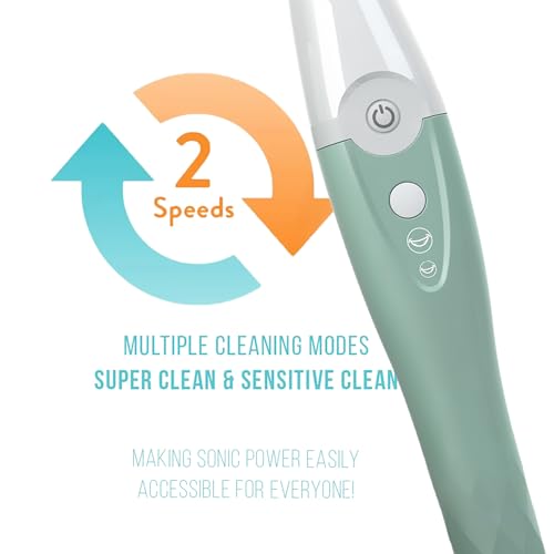 Image of Tao Clean UV Sanitizing Sonic Toothbrush and Cleaning Station, Electric Toothbrush, Dual Speed Setting, Seaglass Green