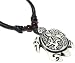 White Turtle Necklace - Turtle Necklace with Coqui Taino and Taino Sun - Sea Turtle Necklace