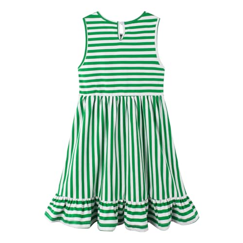 HILEELANG Girl Short Sleeve Dress Summer Cotton Casual Tunic Shirt Twirly Basic Skater Dress4