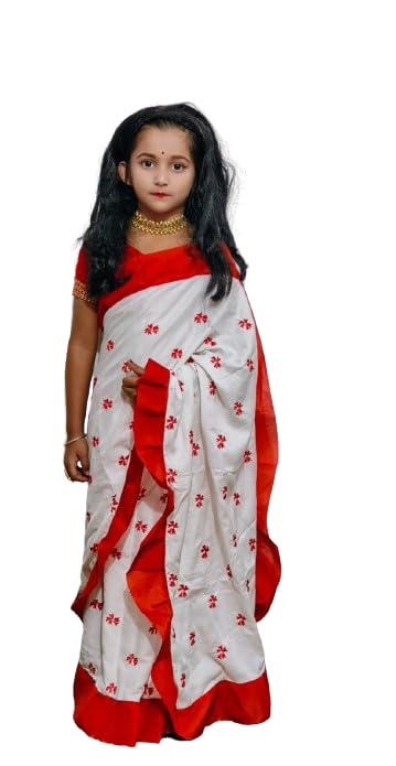 BALIKA TEXTILE Embroidery Work Rayon Shuli Full Baby Saree, Saree Leanth 3.35 Metre, Saree Width 0.53 Metre - Review, Price and Buying Guide