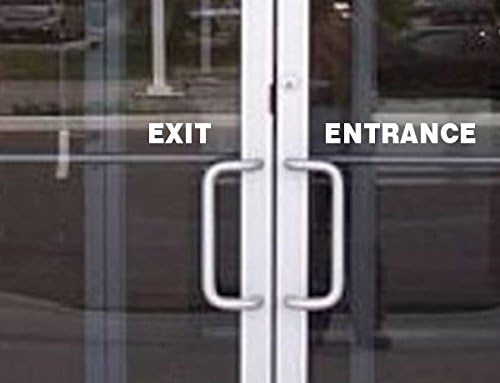 StickerLoaf Brand EXIT & ENTRANCE DOOR WINDOW DECAL Sign Signs BUSINESS SHOP Storefront VINYL Stickers cafe boutique deli restaurant office lobby hotel motel bar club gym