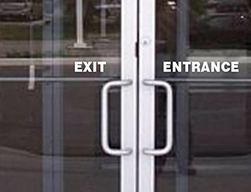 StickerLoaf Brand EXIT & ENTRANCE DOOR WINDOW DECAL Sign Signs BUSINESS SHOP Storefront VINYL Stickers cafe boutique deli restaurant office lobby hotel motel bar club gym