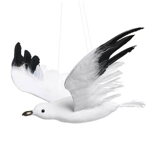 ULDIGI 3 Piezas Colgante En Forma De Gaviota Móvil Náutico para Bebé Figuritas De Animales Marinos Gaviotas Pájaros Decoración Pájaros Artificiales Gaviota Estatua De Pájaro De Espuma