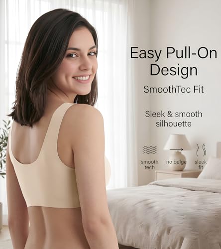 Image of Dimore Comfort Revolution Seamless Bra Easy lite Full-Coverage Wirefree Everyday Bra with CloudSoft Comfort with Removable Pad