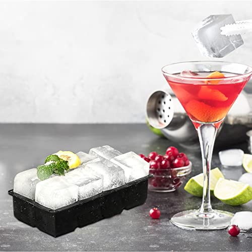 Samuelworld Premium Ice Tray Combo, Large Ice Sphere Maker & Giant Ice Cube Trays, 2 Packs, Food Grade, Easy To Use, Spill-Free Integrated Funnels, Whiskey Bourbon Cocktails (Black) by Samuelworld - Used condition - Image 7