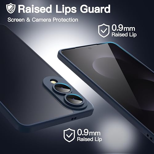 Image of Ultra-Hybrid Slim Case Cover for Samsung Galaxy S25 Edge 5G (2025), Shockproof Cover with Camera Protection (Translucent Matte Blue)