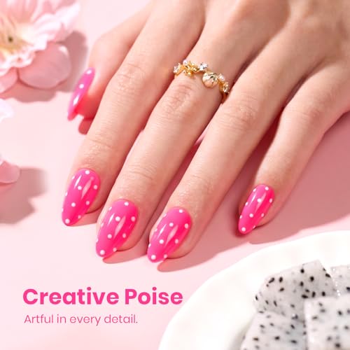 Image of Beetles Hot Pink Gel Polish - DragonfruitPink 15ML /0.51Fl Oz, Neon Pink Gel Nail Polish, Color-Matched Bottle, Soak-Off UV LED, Long-Lasting Holiday & Summer Nails Art for DIY Beginners & Salon Pros