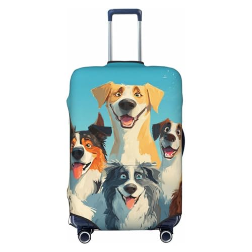 Luggage Cover Elastic Suitcase Cover (18-32 inch) Anti-Scratch Luggage Covers A large group of dogs Travel Suitcase Covers Luggages Protector for Travel Adult Luggages Decorative