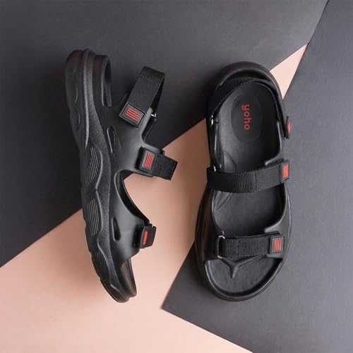 Image of YOHO Trailmark Sports Sandals for Men|Thick Sole for Shock Absorption,Adjustable Strap,Comfortable & Lightweight|Stylish Floaters for Outdoor Casual Wear Footwear - OG