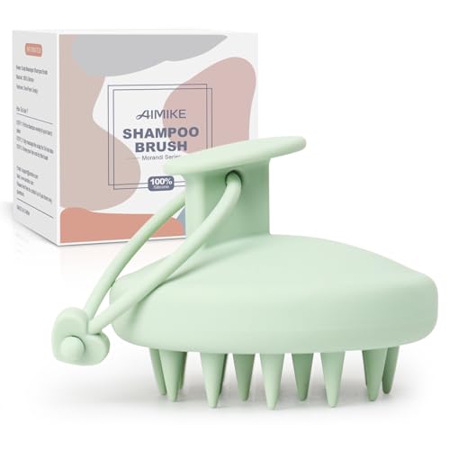 AIMIKE Mint Green Scalp Massager Shampoo Brush - 100% Soft