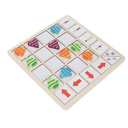 Haofy Jouet de de Couleurs de Poisson en Tilleul, Bords Arrondis, Conception Magnétique, Jeu de Table en Bois