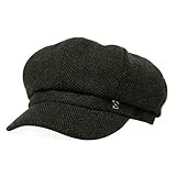 Comhats Winter Wool Newsboy Hats for Women Pageboy Baker Boy Berets Cap Fashion Sailor Fiddler Conductor Greek Army Green Medium