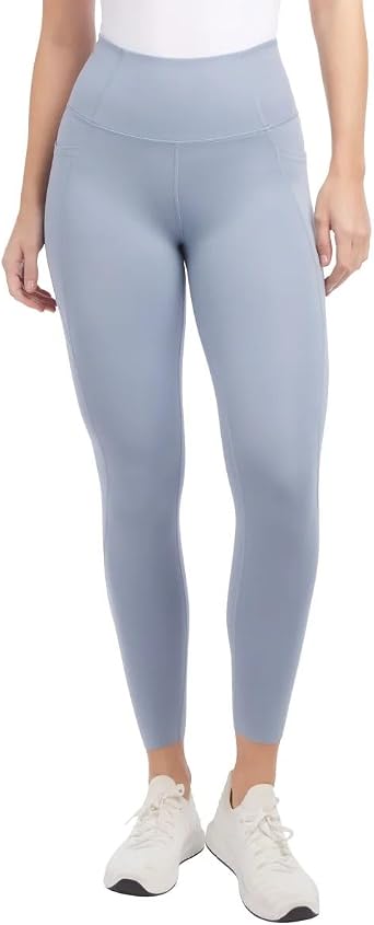 Danskin Womens High Rise Brushed Leggings with Side Pockets