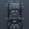 Denash controlador de gaming inalámbrico, controlador de gaming Bluetooth para PC con botones traseros programables, iluminación RGB, vibración ajustable y turbo para múltiples plataformas 8