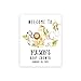 Andaz Press Custom Large Baby Shower Canvas Welcome Sign, 16 x 20 Inches, Baby Safari Animals, Guestbook Alternative, Personalized Sign Our Canvas, for Jungle Safari Baby Shower, Baby Sprinkle Theme