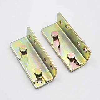 Set of 4, Heavy Duty Non-Mortise Bed Rail Fittings Wooden Bed Rail Brackets,Headboards and Foot-Boards