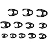 ABN Jumbo Crowfoot Flare Nut Wrench Set SAE Standard 12-Piece Tool Kit for 3/8in and 1/2in Drive Ratchet