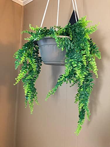 Krelymics 2pcs Fake Plants Fake Trailing Climbing Plant Artificial Hanging Plant Outdoor Indoor Plastic Hanging Greenery Garland for Wall Hanging Basket Decor 82cm