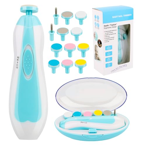 Baby Nagelknipser 14 in 1, Baby Nagelfeile Elektrisch Maniküre Set, Elektrischer Baby Nageltrimmer, Nagelpflegeset Baby mit 12 Ersatzpads Pflegeset für Neugeborene Säuglinge Kleinkinder Erwachsene Baby Nagelknipser 14 in 1, Baby Nagelfeile Elektrisch Maniküre Set, Elektrischer Baby Nageltrimmer, Nagelpflegeset Baby mit 12 Ersatzpads Pflegeset für Neugeborene Säuglinge Kleinkinder Erwachsene