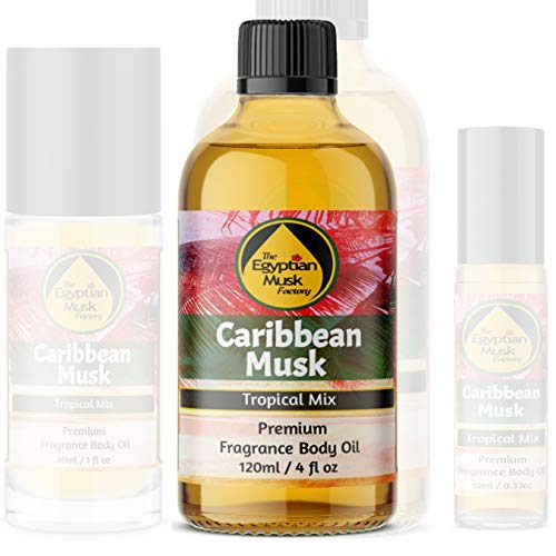 The Egyptian Musk Factory By Wagsmarket, Caribbean Musk Perfume Oil, Choose From 0.33Oz Roll On To 4Oz Glass Bottle (4Oz Glass Bottle) #TOP4
