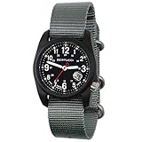 Bertucci DX3 Super Watch | schwarzes Zifferblatt/schwarzes Gehäuse, Vintage-Nylonband