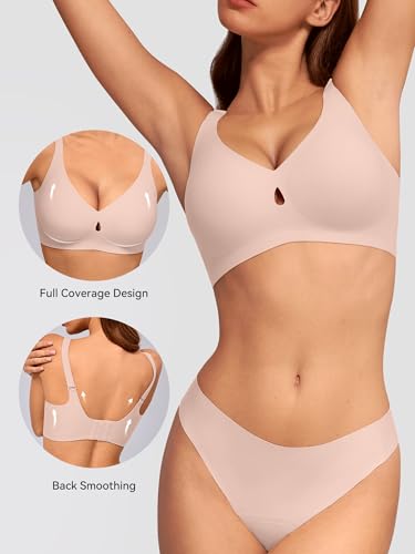 Image of LUCKMEEY Bras for Women No Underwire Wireless Bras - Seamless Push Up Full Coverage Bralettes Comfortable Everyday Bra