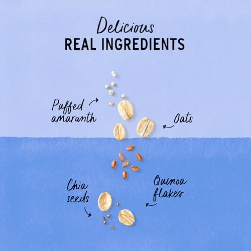 Purely Elizabeth Collagen Oatmeal, Blueberry Walnut, Made with Organic Oats, Amaranth, Quinoa, and Chia Seeds, Gluten-Free, Non-GMO (3ct, 8oz Bags)