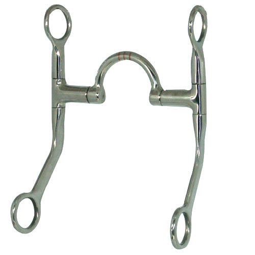 Robart Pinchless Correction Wide Port Mouth Western Horse Bit, 5-Inch