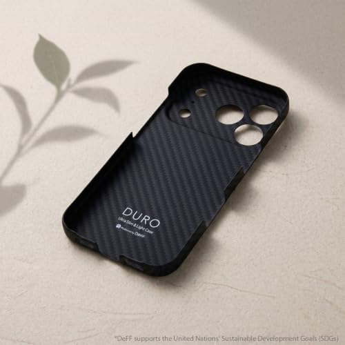Image of Deff Duro Special Edition Case for iPhone 17 Pro, Compatible with MagSafe, Ultra-Slim Case with Caseless Touch Feeling, 1500D Aramid Fiber Woven, Matte Black