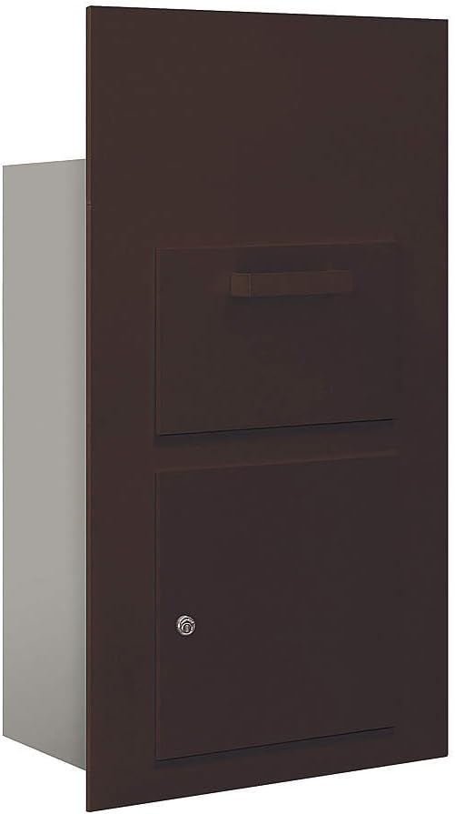 Salsbury Industries 3600C6-ZFP Collection Unit Includes Master Lock for 6 Door High 4B-Plus Units Front Loading Private Access Mailbox, Bronze