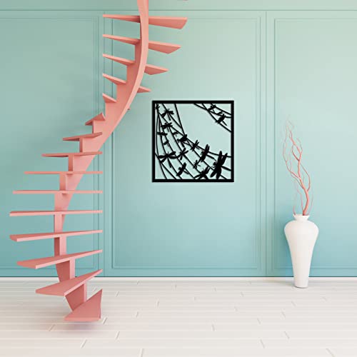 Tiuauit Dragonfly Metal Wall Art Insects Metal Sculptures Modern Home Decoration Included Tools Package Easy To Hang 24"X24" #TOP2