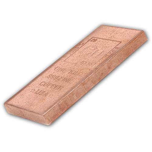 1 Kilo Copper Bar Bullion Paperweight - 999 Pure Chemistry Design w/COA by CoinFolio