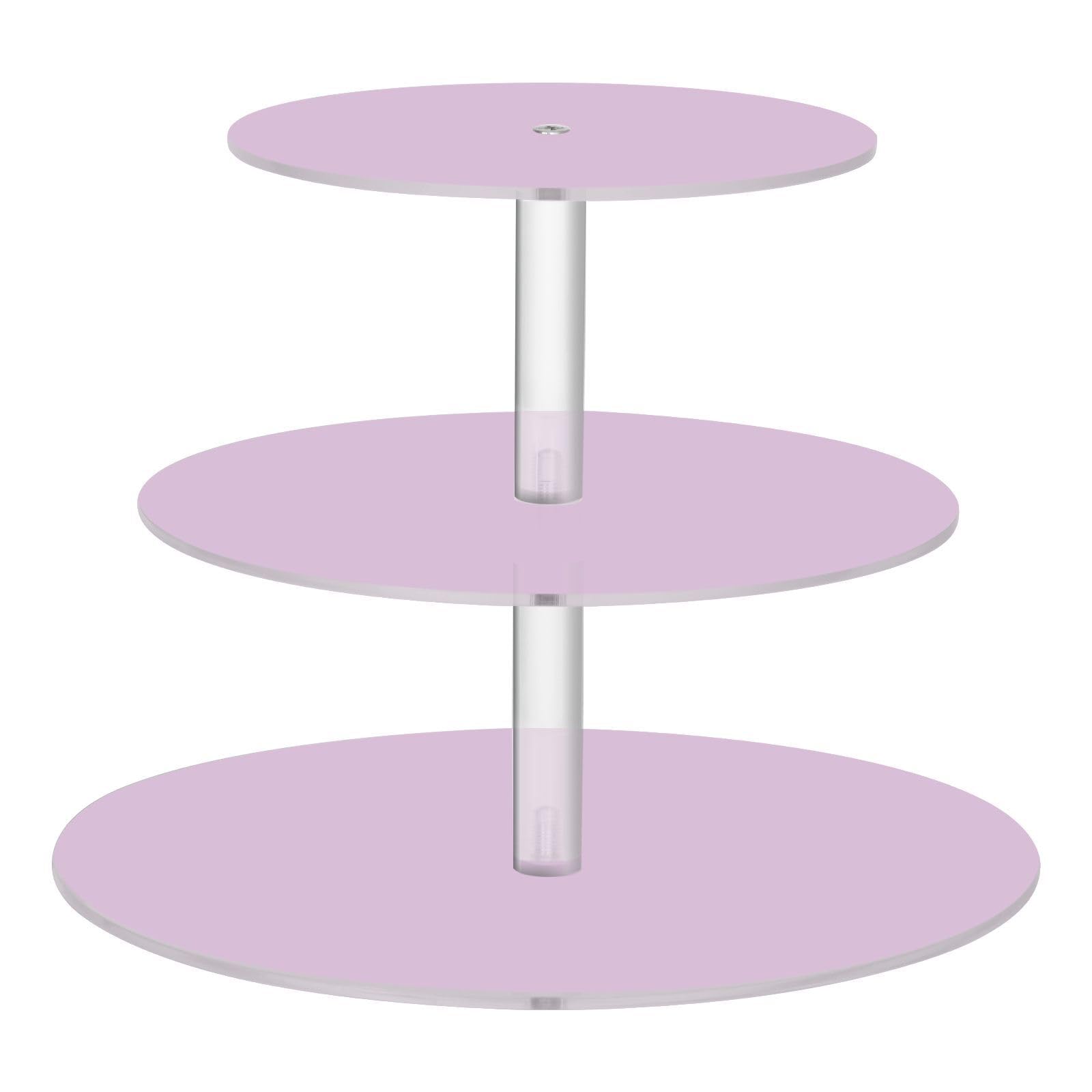 Thistle Pink Transparent Tray Acrylic Spill-Proof Three-Layer Display Trays Bathroom