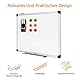 Amazon Basics Magnetisches Whiteboard mit Stiftablage und Aluminiumleisten, trocken abwischbar, 60 cm x 45 cm (B x H), Weiß