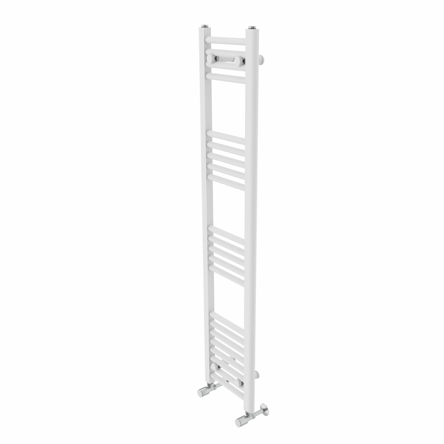 Warmehaus Contemporary Straight Bathroom Ladder Radiator Heated Towel Rail 1400 x 300mm Towel Warmer Central Heating White
