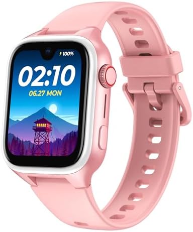 Slazenger Tiger Kids Prime Akıllı Çocuk Saati, Görüntülü Görüşme, AMOLED Ekran, Android, GPS, 5MP Kamera, IP68 Su Geçirmez, Uzun Pil Ömrü, SOS, Dokunmatik Ekran, 4G, Silikon Kayış, Pembe - Görsel 3