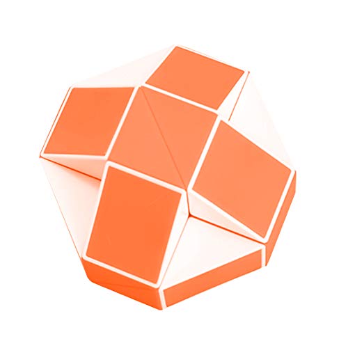 Eopocdor Puzzle Serpent Magique Règle Twist Puzzle Mini Cube pour Enfants Adultes Party Favors 1 Pièces 24 Blocs (Orange) Cover