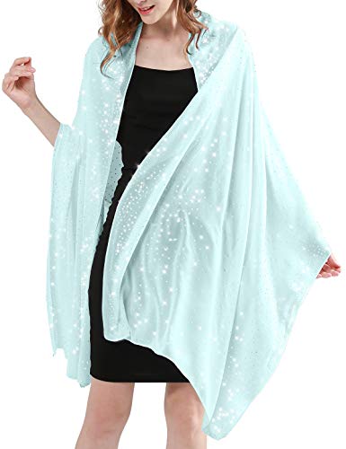 Sparkly Shawls and Wraps for Evening Dresses Chiffon Shawl Soft Silky Sparkly Party Wedding Scarf3