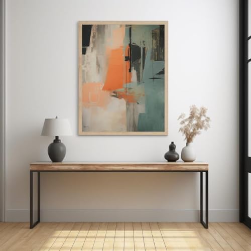 Peinture à l'huile abstraite sur toile moderne de 50 x 70 cm