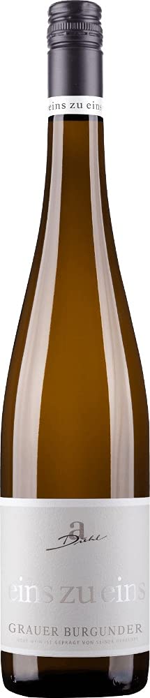 Grauer Burgunder eins zu eins Kabinett von A. Diehl - Weißwein 12 x 0,75l VINELLO - 12er - Weinpaket inkl. kostenlosem VINELLO.weinausgießer