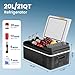 OLIXIS Portable Car Refrigerator, 21QT Single-Zone Electric Cooler for Vehicles, -4℉-68℉ Freezer Smart Control via Bluetooth with Car Battery Protection, Child Lock, 12/24V DC & 100-240V AC Powered