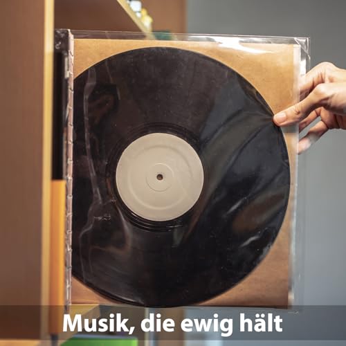 100-Pack Gatefold Vinyl Outer Sleeves-12.75\" Record Sleeves Outer-Clear Professional Vinyl Record Storage Protector for Single & Double LP Album Covers (Outer Sleeves)