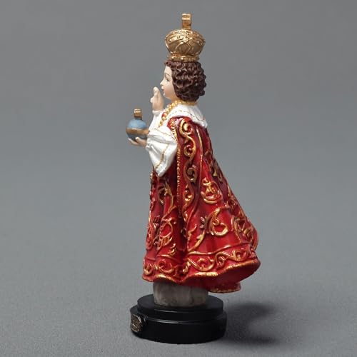 Estatua El Niño Jesús de Praga 3.38 pulgadas polyresina pintada miniatura 7